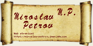 Miroslav Petrov vizit kartica